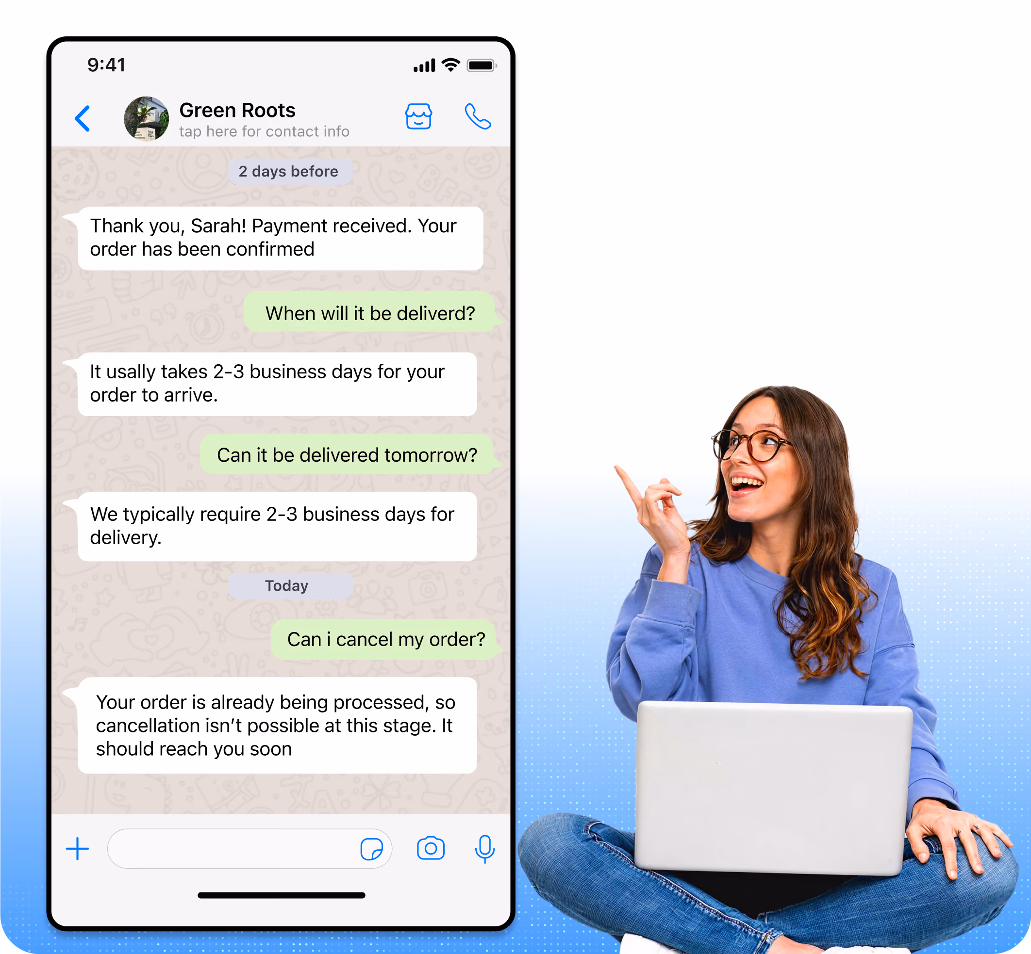 WhatsApp automated replies